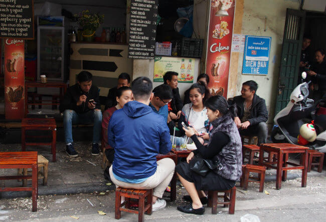 Noodle shops and coffee shops are plentiful in Vietnam