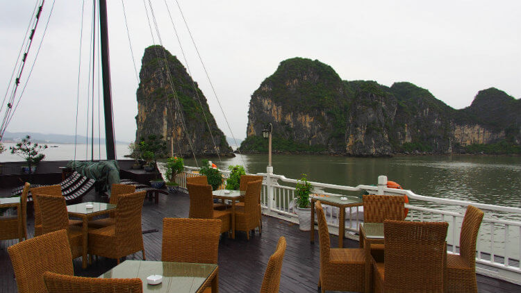 Ha Long Bay, Vietnam is an amazing landscape best seen by boar