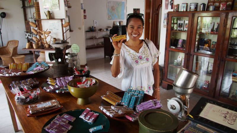 Organic cacao is grown in Nicaragua